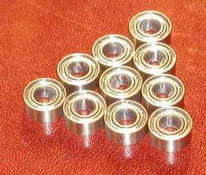10 R144-2RS 1/8"x 1/4"x 7/64" R144RS inch Miniature Ball Radial Ball Bearings 