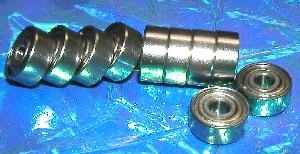 Chrome... R4-2RS Sealed Ball Bearing PGN 1/4"x5/8"x0.196" Lubricated